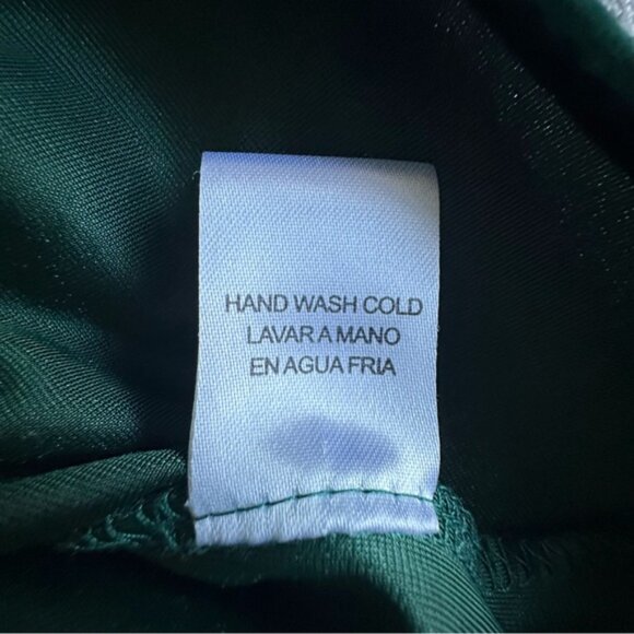 Ellison Blouse Womens Medium Green Velvet Peplum Cap Sleeve Ruched Holiday Party - Picture 10 of 10